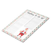 Liste für den Weihnachtsmann Notizblock (angewinkelt)
