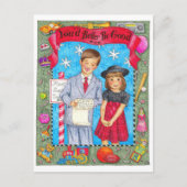 Liste für Santa Be Good Inspiration Postcard Postkarte (Vorderseite)