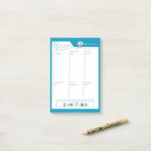 Liste glutenfreier Lebensmittel | Ausfüllbarer Not Post-it Klebezettel (Auf Schreibtisch)