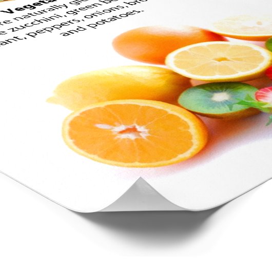 Liste glutenfreier Lebensmittel Poster (Ecke)