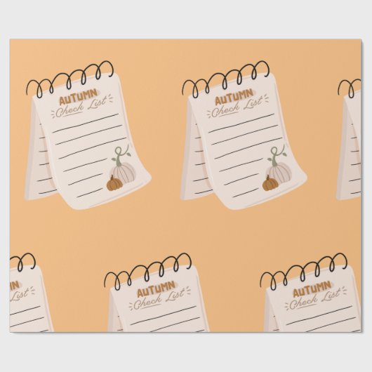 Liste Herbstcheckliste Geschenkpapier (Flach)
