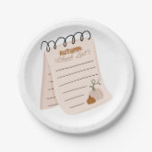 Liste Herbstcheckliste Pappteller (Vorderseite)