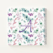 LISTE Hübscher botanischer Blüten Notizblock (Rückseite)