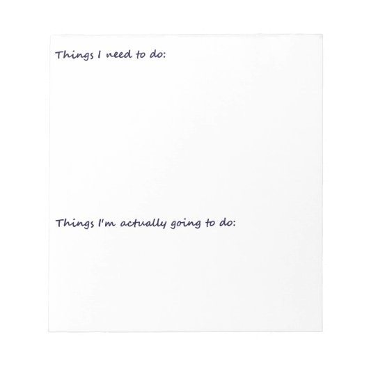 Liste ist lustig notizblock (Vorderseite)