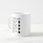 Liste meiner Schaufeln Kaffeetasse (Vorderseite Links)