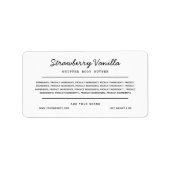 Liste mit benutzerdefinierten Farbskriptlinien Adressaufkleber (Vorne)