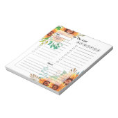 Liste mit Blumen Notizblock (Rotiert)