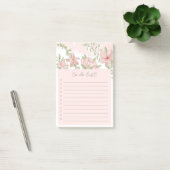 Liste mit Blumen Post-it Klebezettel (Büro)