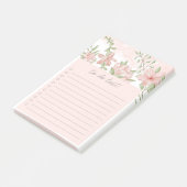 Liste mit Blumen Post-it Klebezettel (angewinkelt)