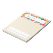 Liste mit floralen Daten Notizblock (Rotiert)