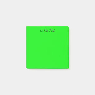 Liste mit grünen Eingaben Post-it Klebezettel