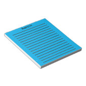 Liste mit hellblauem Notepad Notizblock (angewinkelt)