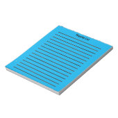 Liste mit hellblauem Notepad Notizblock (Rotiert)