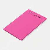 Liste mit rosa post-it klebezettel (angewinkelt)