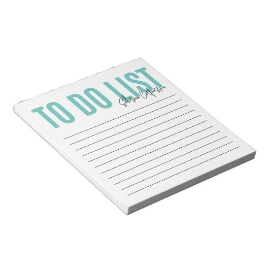 Liste personalisiert ausführen | AQUAMARIN Notizblock (angewinkelt)