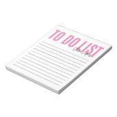 Liste personalisiert ausführen | Rosa Notizblock (Rotiert)