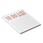 Liste personalisiert ausführen | Terra Cotta Notizblock (angewinkelt)