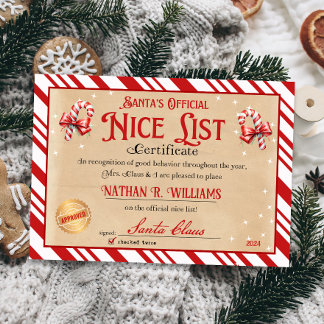 Liste Santa Offiziell Nice Einladung