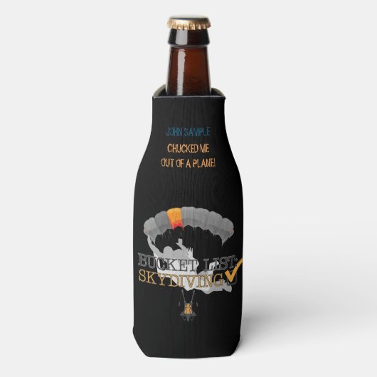 Liste: Skydiving (Anpassbar) Flaschenkühler (Flaschenvorderseite)