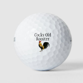 Liste, Text "Cocky Old Rooster" Golfball