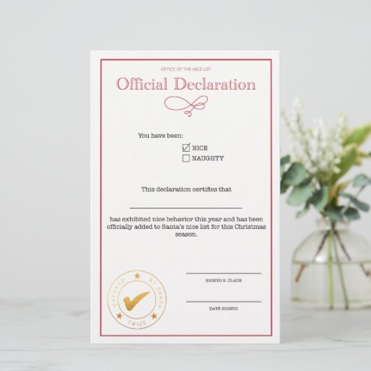 Liste von Santa Nice (Stehend Vorderseite)