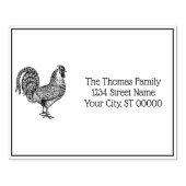 Liste Zeichnend Lithograph #1 Name Rücksendeadress Gummistempel (Prägung)