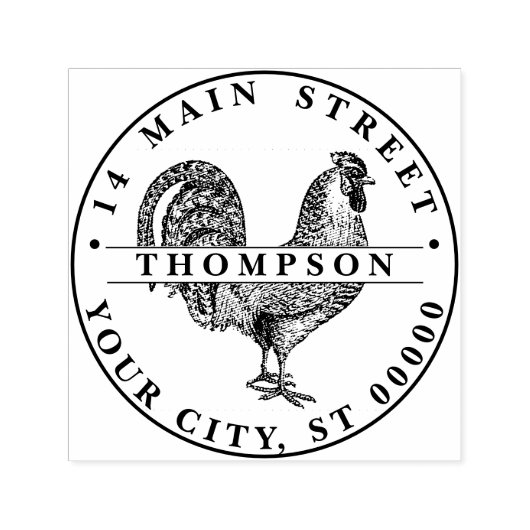 Liste Zeichnend Lithograph #1 Name Rücksendeadress Permastempel (Design)