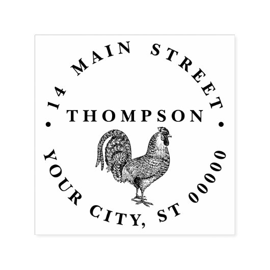 Liste Zeichnend Lithograph #1 Name Rücksendeadress Permastempel (Design)