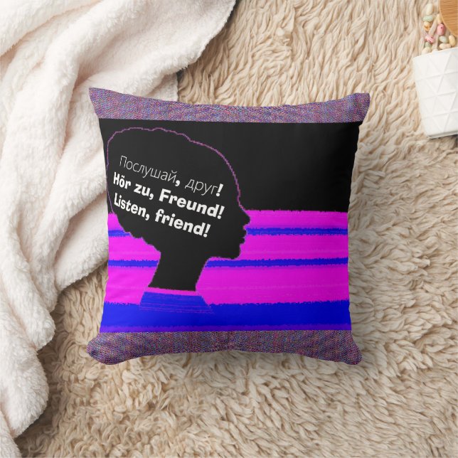 Listen Friend Pillow Kissen (Decke)