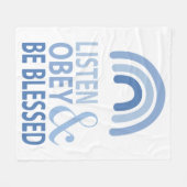 Listen Obey and Be Blessed  Fleecedecke (Vorderseite (Horizontal))