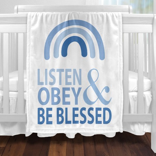 Listen Obey and Be Blessed  Fleecedecke