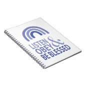 Listen Obey and Be Blessed Notizblock (Rechte Seite)