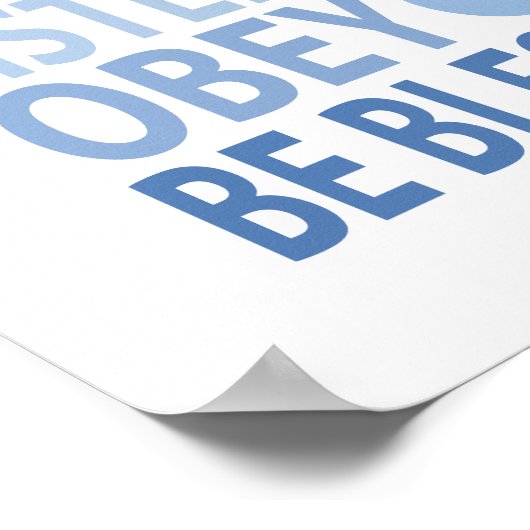 Listen Obey and Be Blessed Poster (Ecke)