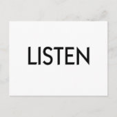 LISTEN POSTKARTE (Vorderseite)