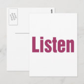 LISTEN POSTKARTE (Vorne/Hinten)