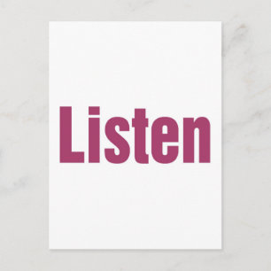 LISTEN POSTKARTE