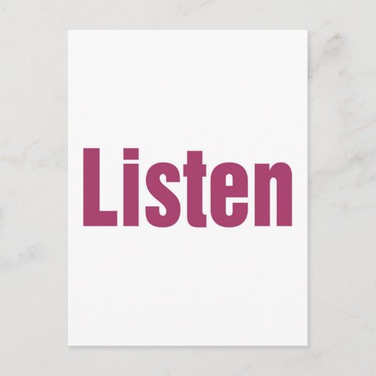 LISTEN POSTKARTE (Vorderseite)