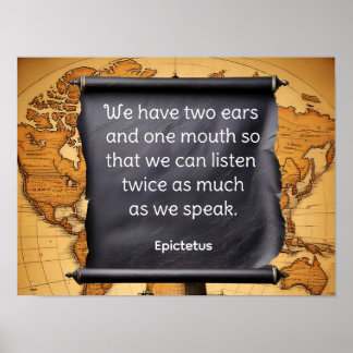 LISTEN SIE MEHR SPRECHEN WENIGER (Matte) Poster