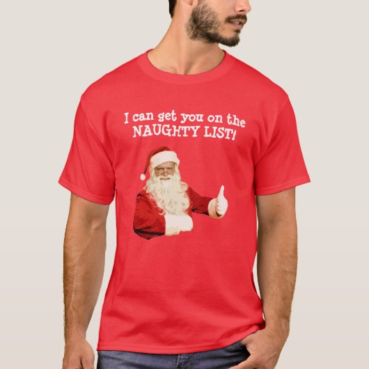 Listen-WeihnachtsShirt der Sankt der Männer T-Shirt (Vorderseite)