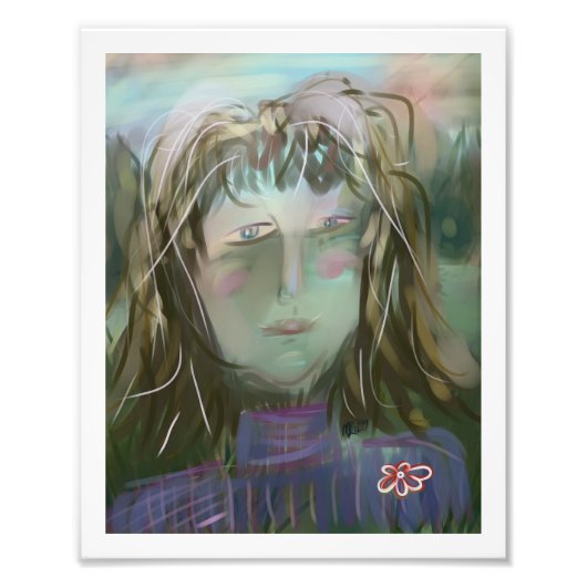 Listening ~ Modern Feminine Portrait Fotodruck (Vorne)