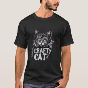 Listige Katze Grafik - Schlaues Katzenwesen mit Se T-Shirt