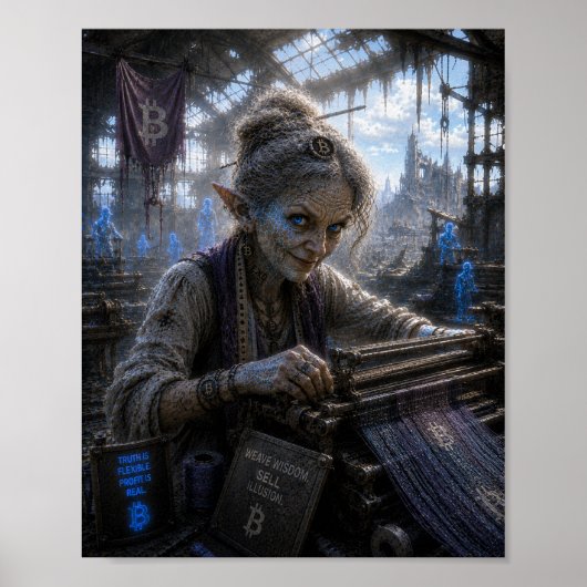 Listige / Weberin / Textilfabrik Poster (Vorne)