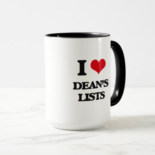 Lists Liebe I Dekans Tasse (VorderseiteRechts)