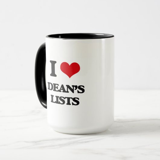 Lists Liebe I Dekans Tasse (Vorderseite Links)