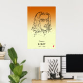 Liszt : Das Gesicht der Musik Poster (Heimbüro)