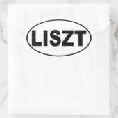 Liszt Ovaler Aufkleber (Tasche)