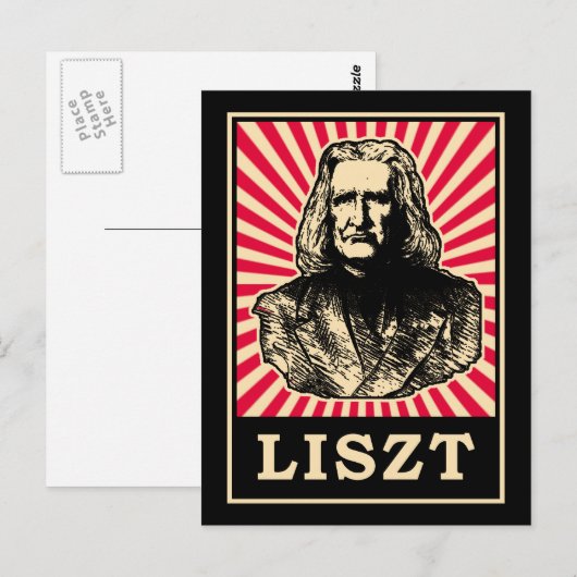 Liszt Postkarte (Vorne/Hinten)