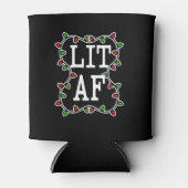 Lit AF lustiges Weihnachtslicht Weihnachten Weihna Dosenkühler (Vorderseite)