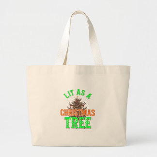 Lit as a Christmas Tree Digital Art Design Jumbo Stoffbeutel