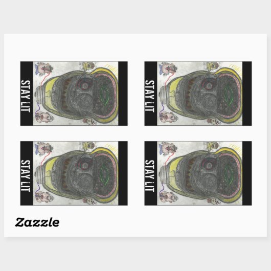 LIT-Aufkleber bleibe Rechteckiger Aufkleber (Blatt)